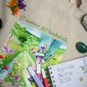 Agenda herbal 2026 + Bolsa de algodón